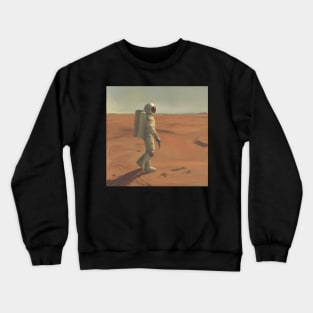 Astronaut walking on vast Mars Crewneck Sweatshirt